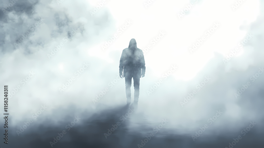 emerging from smoke - mysterious, smoky, future, hope. a new year emerges from the mist, symbolic of fresh starts, uncertainty, and the unknown. Obfuscate. Illustration emerging from smoke - mysterious, smoky, future, hope. a new year emerges from the mist, symbolic of fresh starts, uncertainty, and the unknown. Obfuscate. Illustration