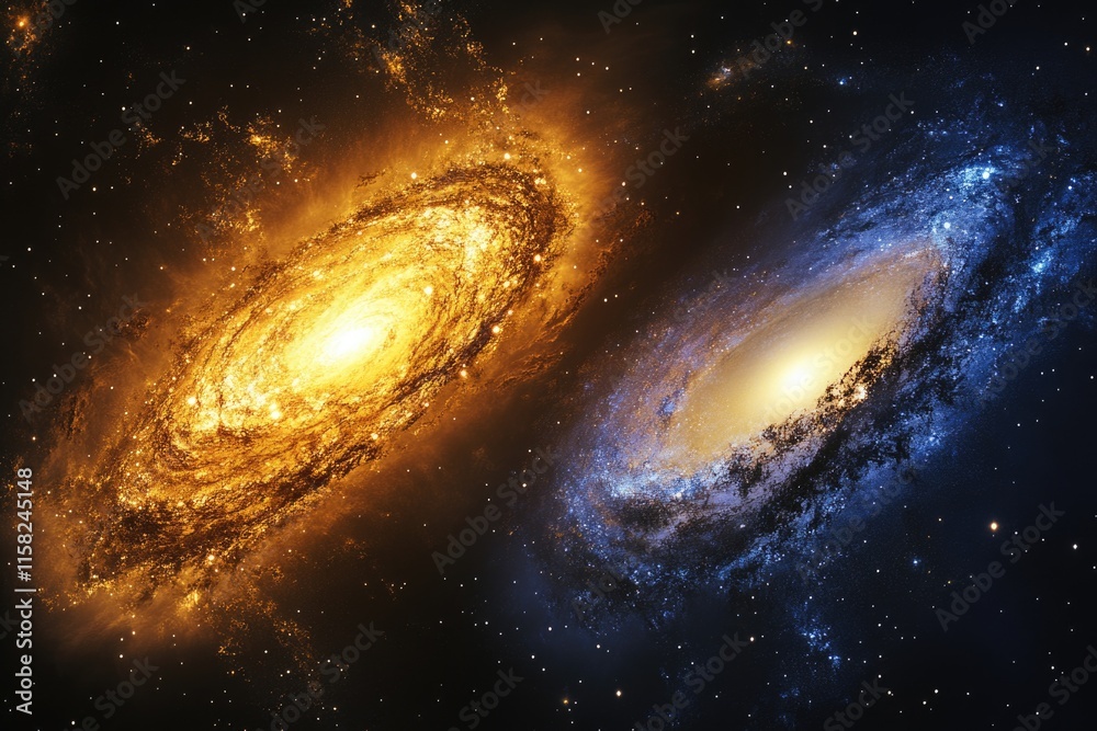 Fototapeta premium Spiral Galaxy Pair