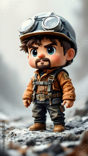 Miner chibi character