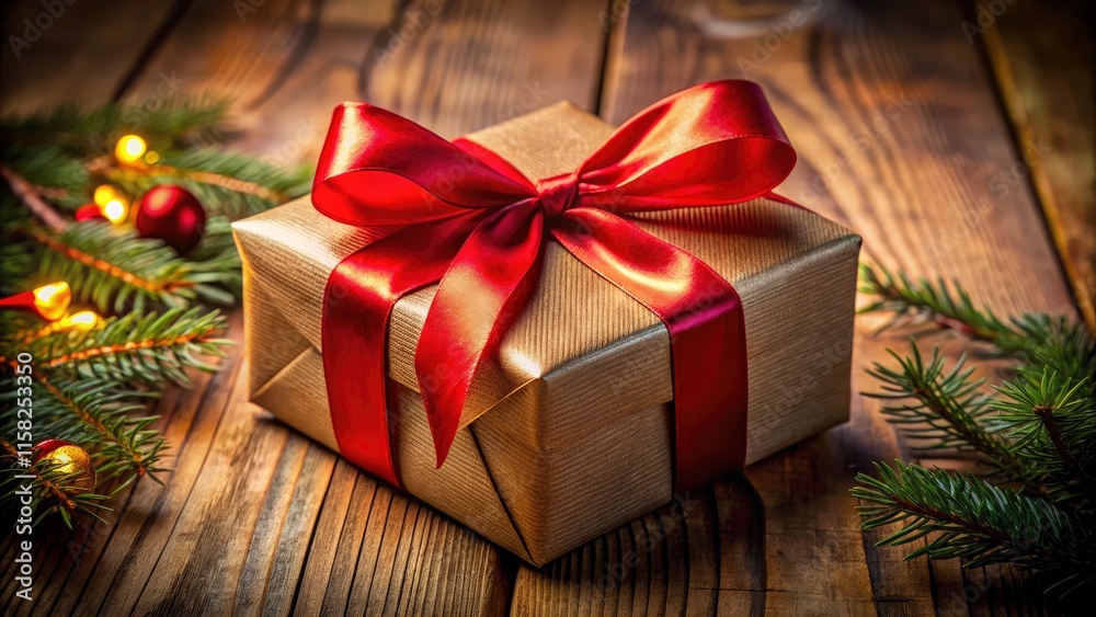 A festive red ribbon box, elegantly wrapped, holds a surprise; the perfect gift for holidays, birthdays, and romantic celebrations. A festive red ribbon box, elegantly wrapped, holds a surprise; the perfect gift for holidays, birthdays, and romantic celebrations.