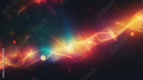 Vibrant colorful light leaks on dark blurred background,Modern digital art, tech design, abstract visual, creative projects,Abstract neon lights on dark gradient background
