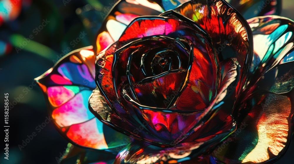 Naklejka premium Multicolored flower