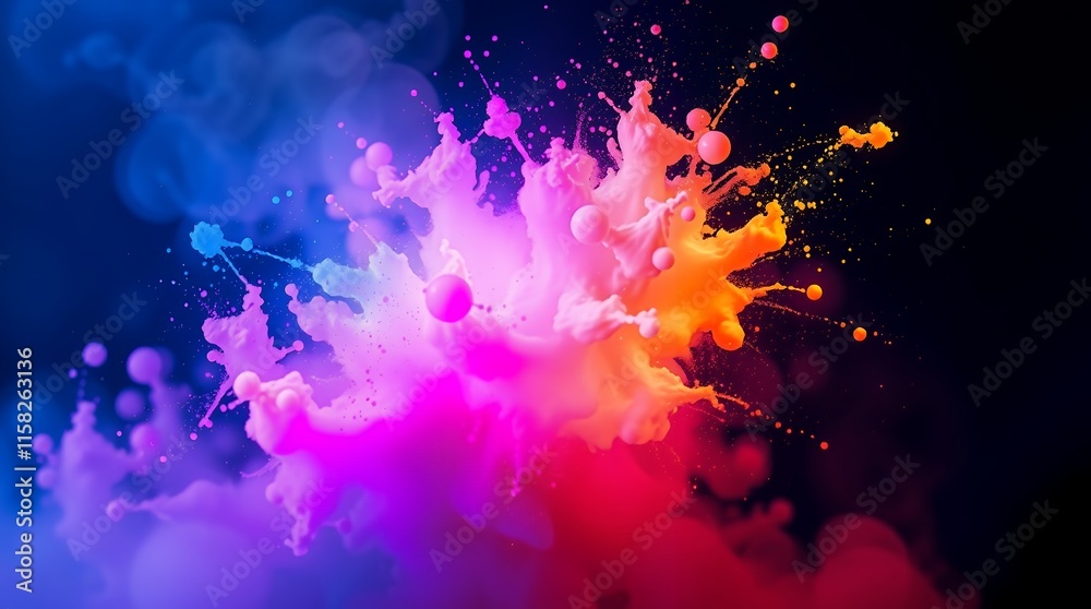 Vibrant Color Explosion: A Dynamic Abstract Painting Vibrant Color Explosion: A Dynamic Abstract Painting