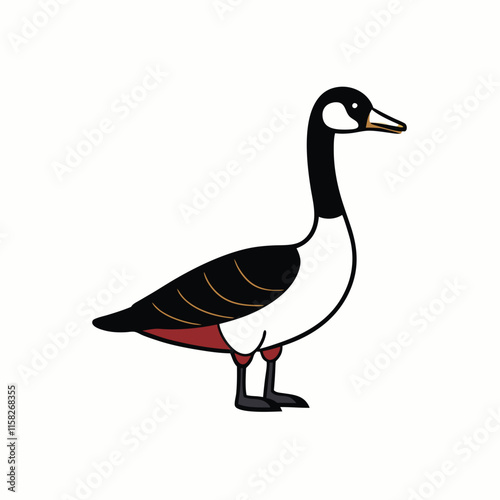 goose isolated on white background