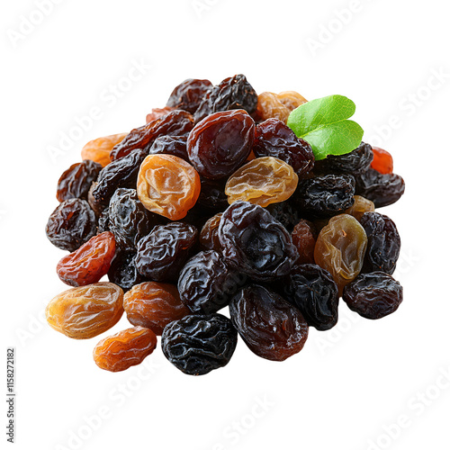 Dreid Prune and Raisin Mix isolated on transparent background photo