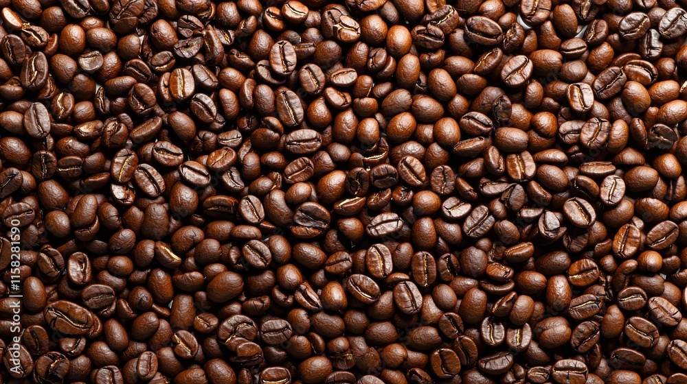 Fototapeta premium Rich and Aromatic Coffee Beans on White Surface
