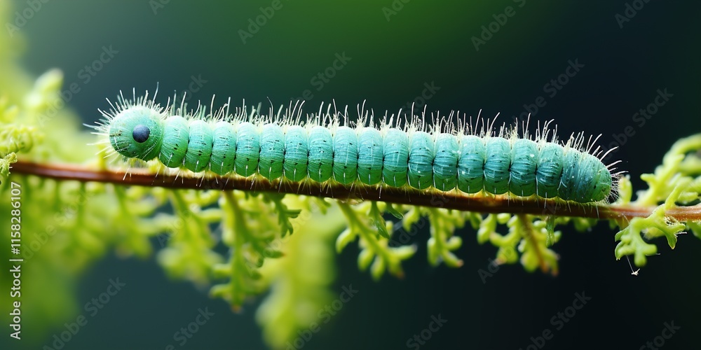 Fototapeta premium caterpillar on a leaf