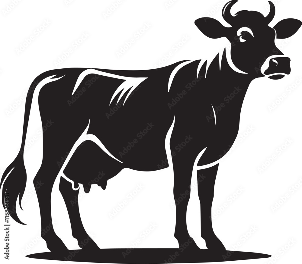 Fototapeta premium Silhouette of a cow