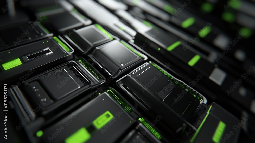 custom made wallpaper toronto digitalA row of computer servers with green lights on them