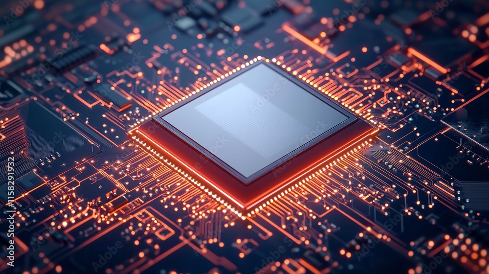 Abstract Circuit Board with a Futuristic Technology Design Abstract Circuit Board with a Futuristic Technology Design