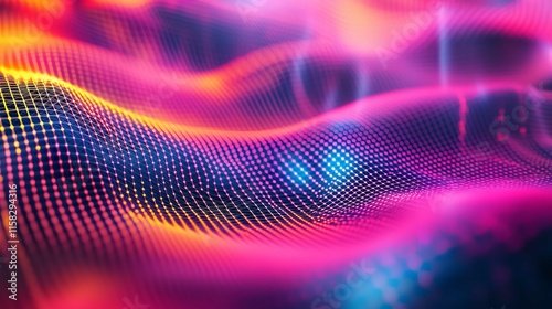 Abstract Digital Data Technology Grid FX Background