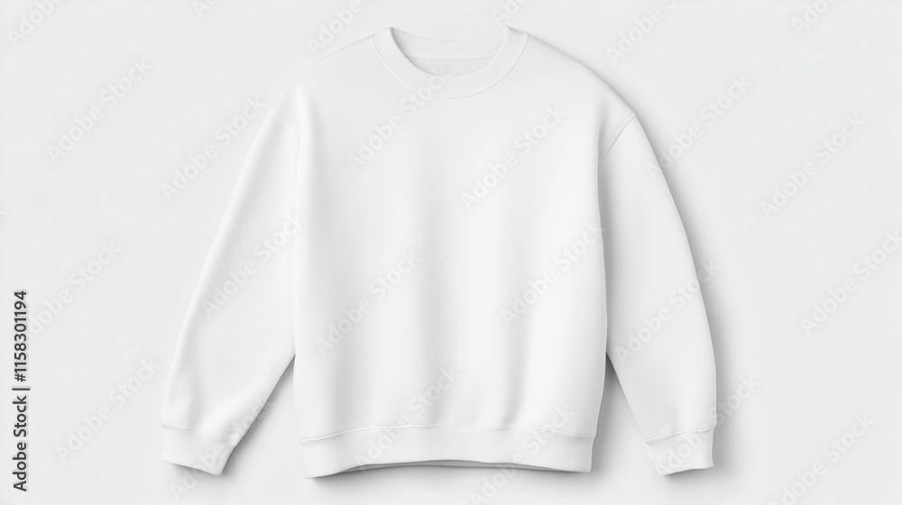 Fototapeta premium White sweatshirt mockup isolated on a white background