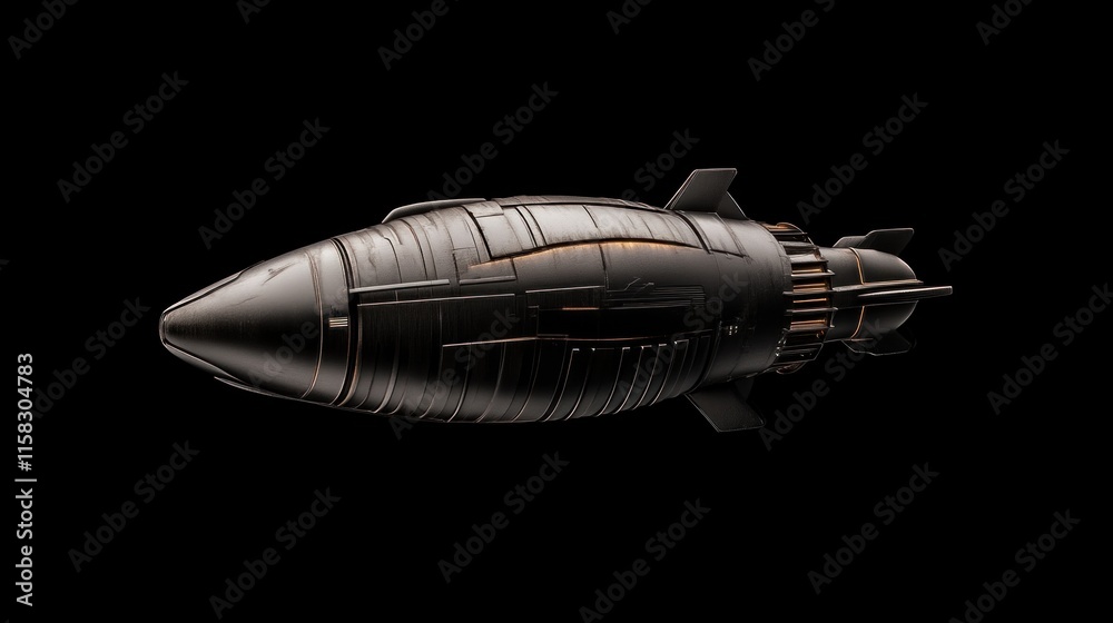 Futuristic rocket design space exploration 3d model dark background aerial perspective innovation in technology Futuristic rocket design space exploration 3d model dark background aerial perspective innovation in technology