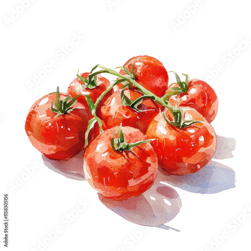 Vibrant Illustration of Fresh Tomatoes for La Tomatina Festival in Buol, Spain photo