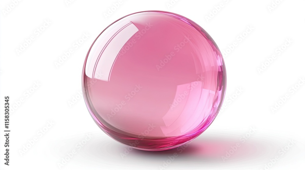 Pink sphere ball isolated on a transparent background. Pink sphere ball isolated on a transparent background.