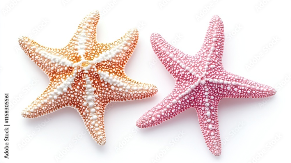 Pink starfish isolated and cut out on a transparent background. Pink starfish isolated and cut out on a transparent background.