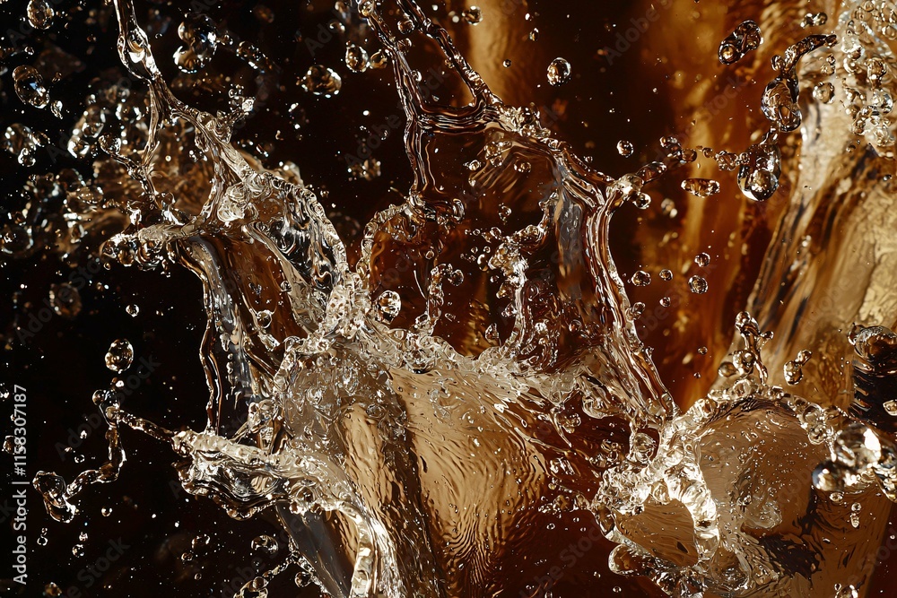 An artistic capture of a liquid splash, freezing the dynamic dispersion of water droplets, highlights the elegance and precision of fluid motion. An artistic capture of a liquid splash, freezing the dynamic dispersion of water droplets, highlights the elegance and precision of fluid motion.