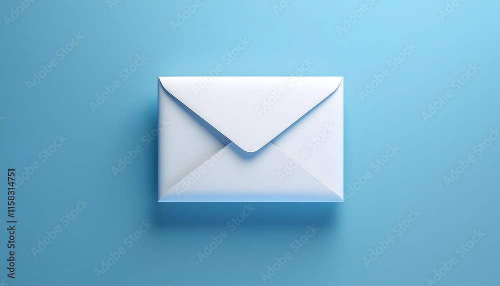 A clean, minimalist white envelope rests on a light blue background, symbolizing communication and correspondence. A clean, minimalist white envelope rests on a light blue background, symbolizing communication and correspondence.