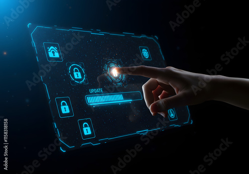 Update software application upgrade technology concept