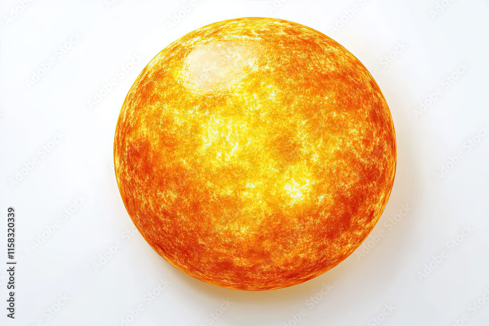 Fototapeta premium Sun on white background