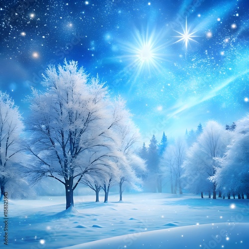 winter landscape with trees