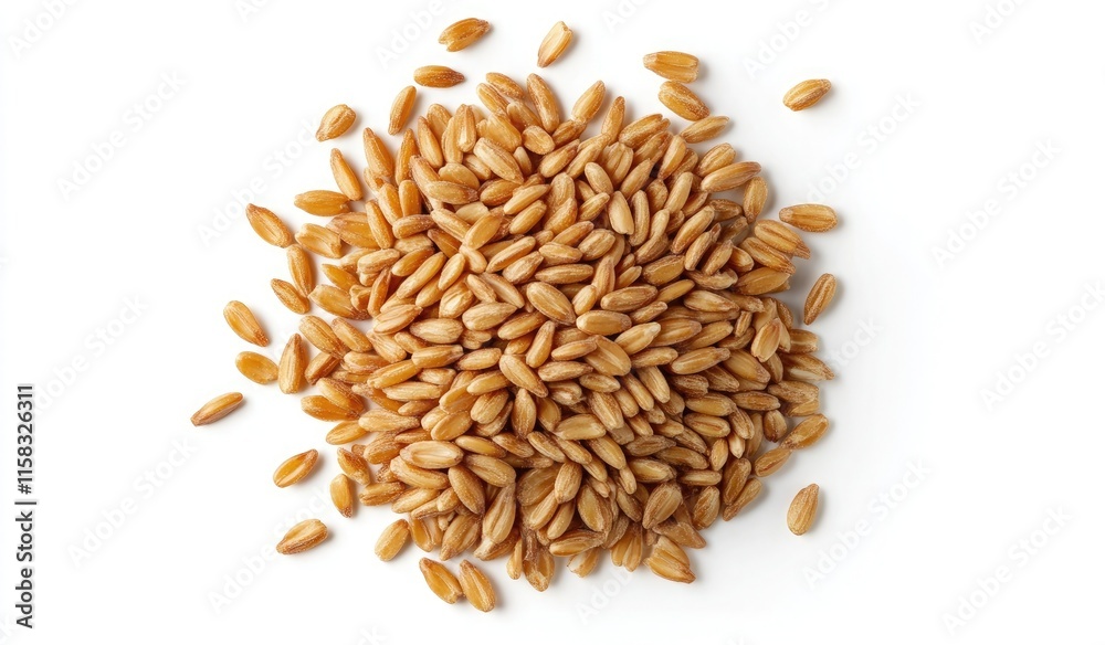 A pile of browned sesame seeds isolated on a white background with a clipping path A pile of browned sesame seeds isolated on a white background with a clipping path