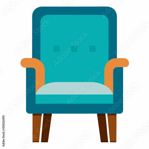 Chair Icon Design on White Background