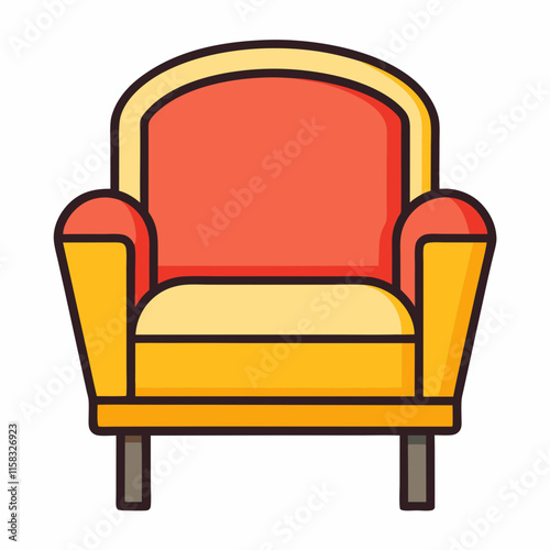 Chair Icon Design on White Background