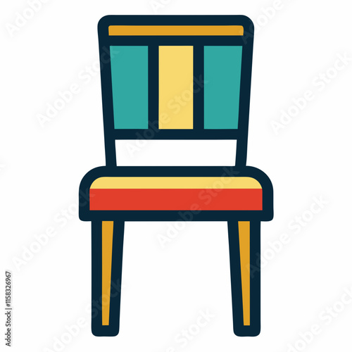 Chair Icon Design on White Background