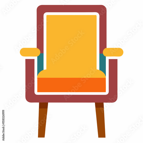 Chair Icon Design on White Background