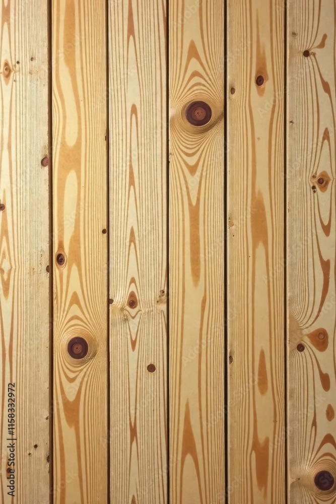 Naklejka premium Distressed beige wood ceiling, knotty pattern, backdrop, planks