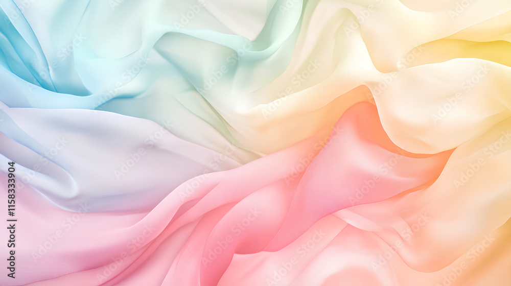 Obraz premium Delicate Flowy Gradient in Pastel Colors with Organic Pattern 