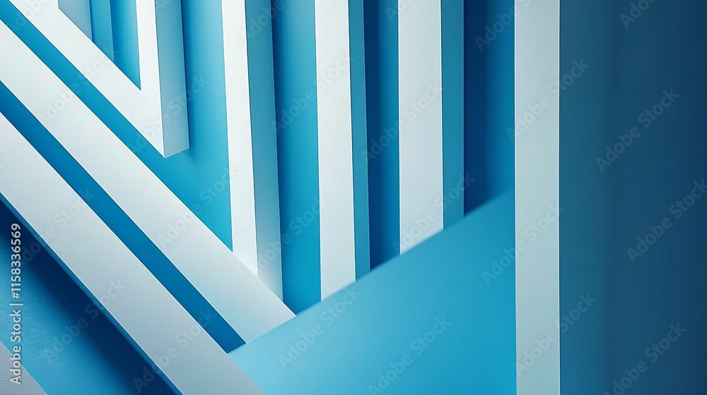 Minimal Geometric Background with Dynamic Blue Shapes Minimal Geometric Background with Dynamic Blue Shapes