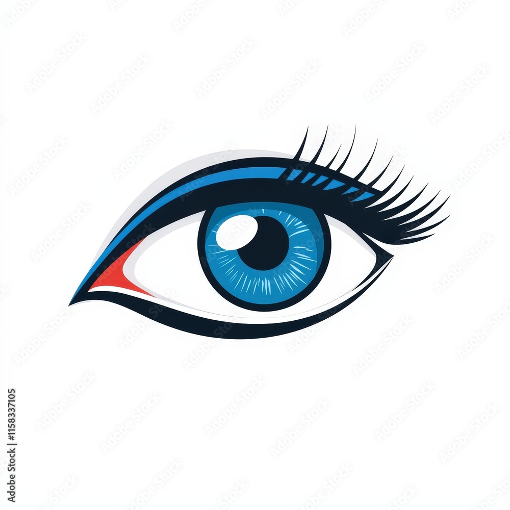 Design of eye icon logo illustration isolated on white background Design of eye icon logo illustration isolated on white background