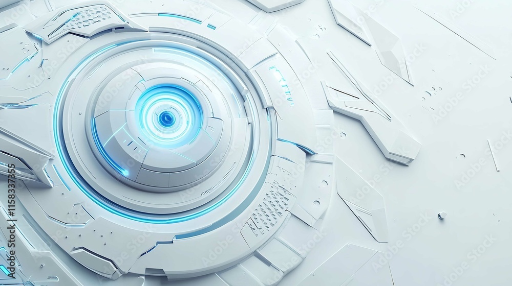 Modern White and Blue Abstract Technology Background Modern White and Blue Abstract Technology Background