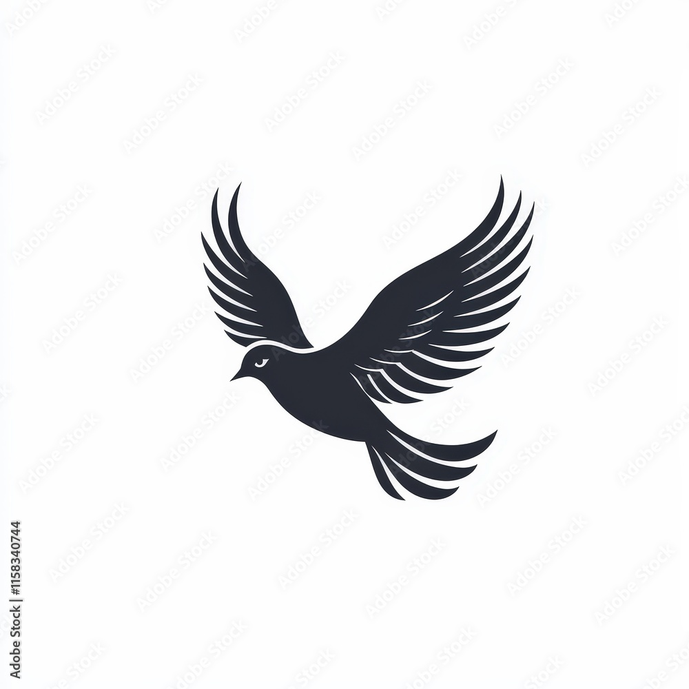 Design of dove icon logo illustration isolated on white background Design of dove icon logo illustration isolated on white background