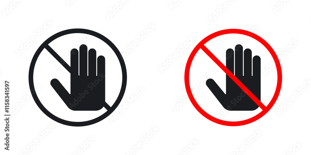 Stop sign pack for app and website ui designs. Stock Vector | Adobe Stock