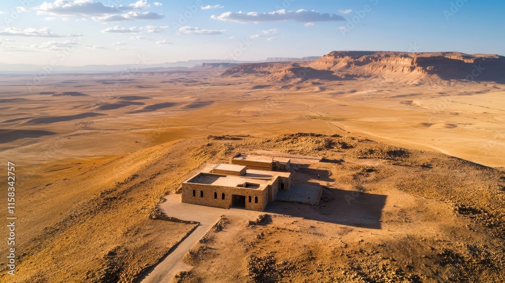 Aerial View of Ancient Desert Structures Aerial View of Ancient Desert Structures