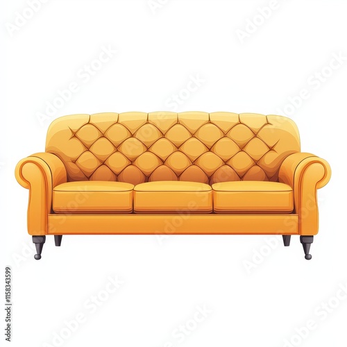 Design of sofa couch divan settee icon logo illustration isolated on white background