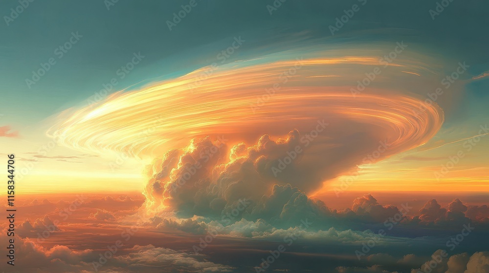 Fototapeta premium Soft Layered Clouds with Pastel Gradients