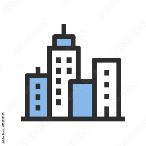 vector illustration of urban city buildings 