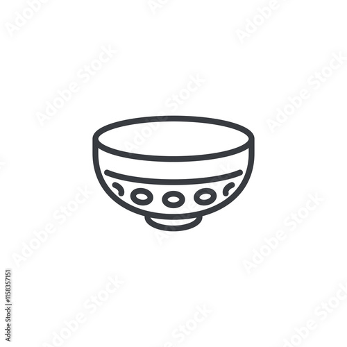 Decorative Bowl line icon