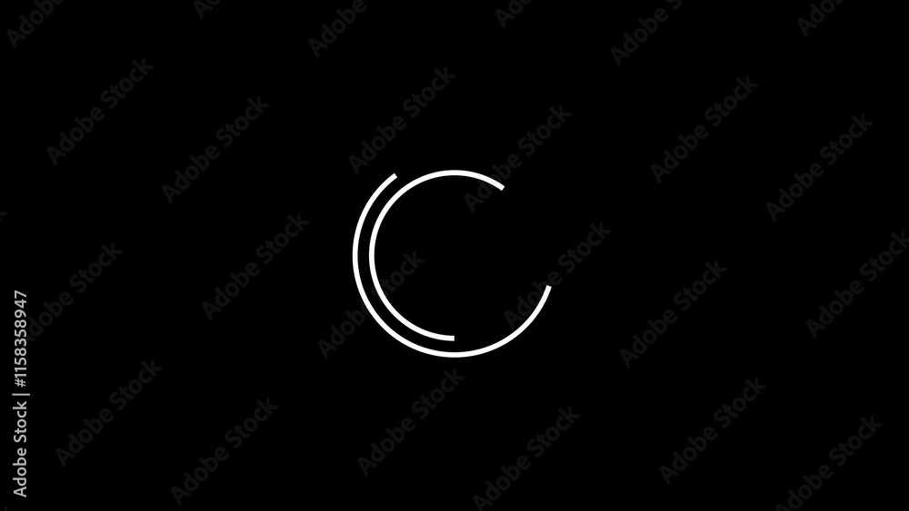 Technology buffering interface circle loading icon background 4k illustration. Technology buffering interface circle loading icon background 4k illustration.