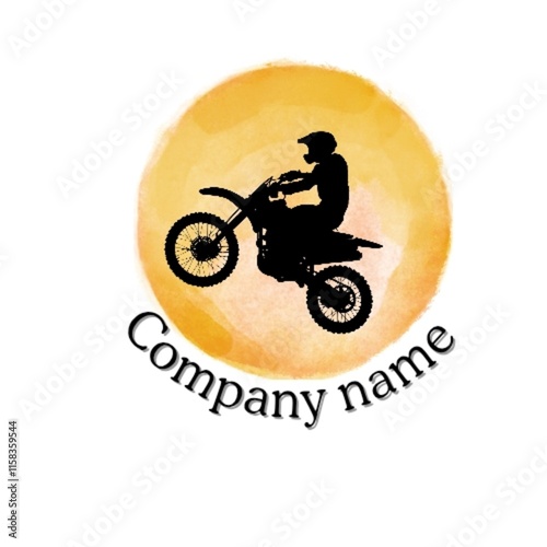 silhouette of a bike logo photo