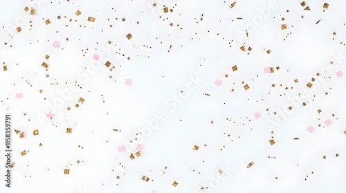 Confetti and Glitter Background for Wedding or Romantic Event Invitations