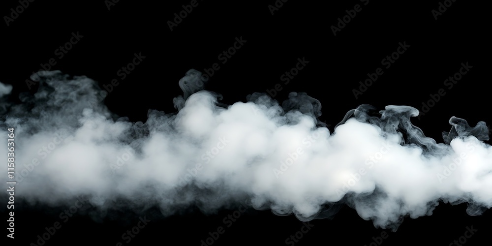 a cloud of smoke and bubbles