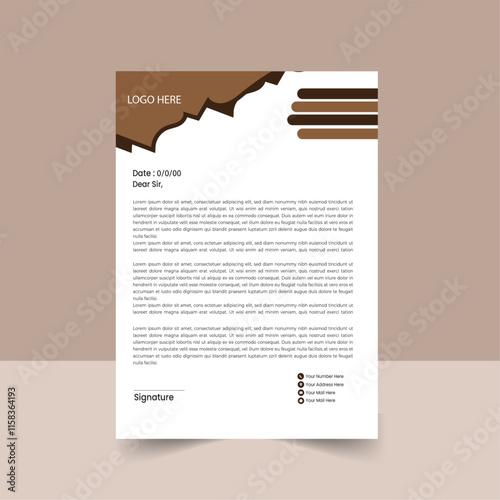 Abstract Letterhead Design Modern Business Letterhead Design Template,Minimal Business Letterhead