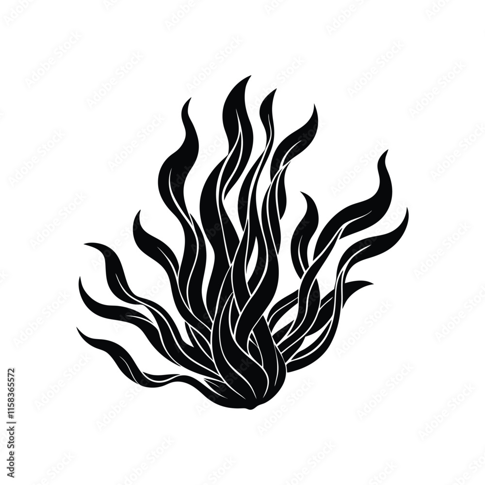illustrate a flowing black silhouette of a seawee.eps illustrate a flowing black silhouette of a seawee.eps