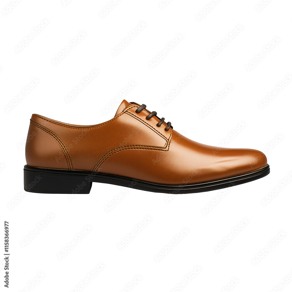 Dark brown Men Oxfords shoes from leather on white Dark brown Men Oxfords shoes from leather on white