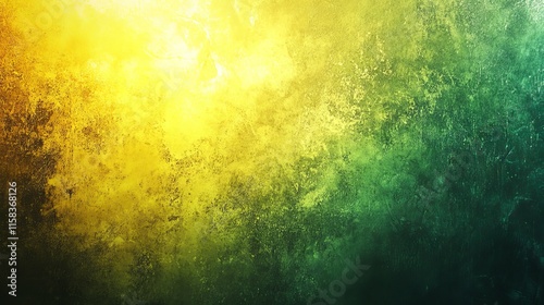 Green and yellow vintage grunge background with distressed texture and shiny spotlight corner design photo